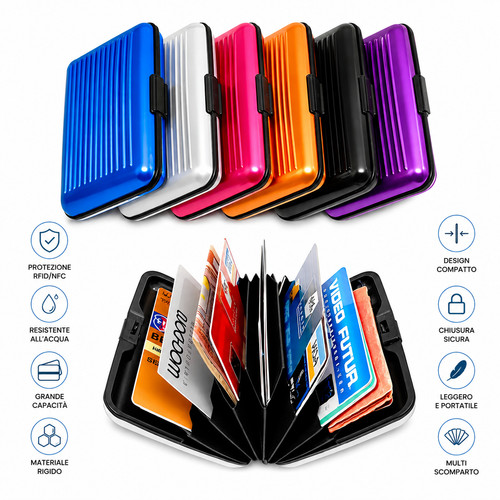 Portafoglio porta carte rfid - portafoglio,